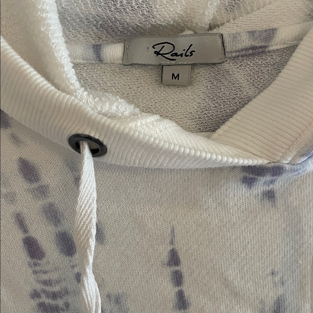 Rails White Hoodie with Lavender Tie-Dye Accents - Picture 2 of 3